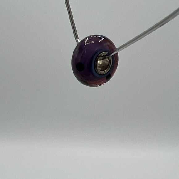 Trollbeads 925 Glass Purple Single Bead Charm - Picture 3 of 5